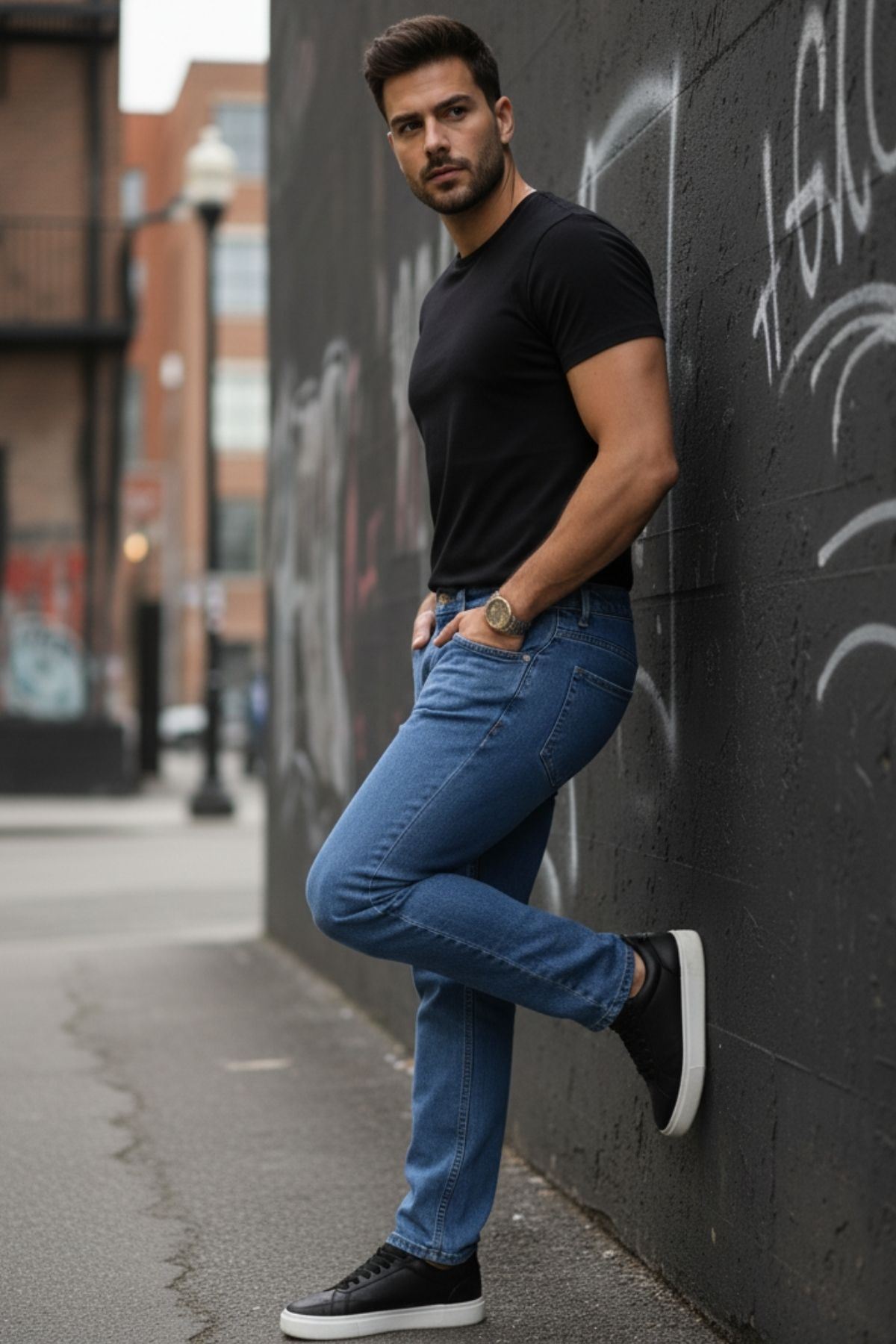 Erkek Bagy Salaş Bol Ve Rahat Kalıp Jeans Pantolon