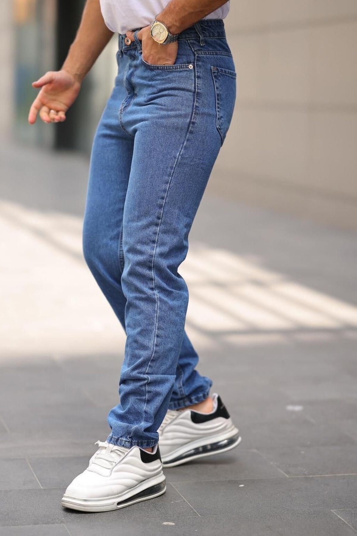 Erkek Bagy Salaş Bol Ve Rahat Kalıp Jeans Pantolon