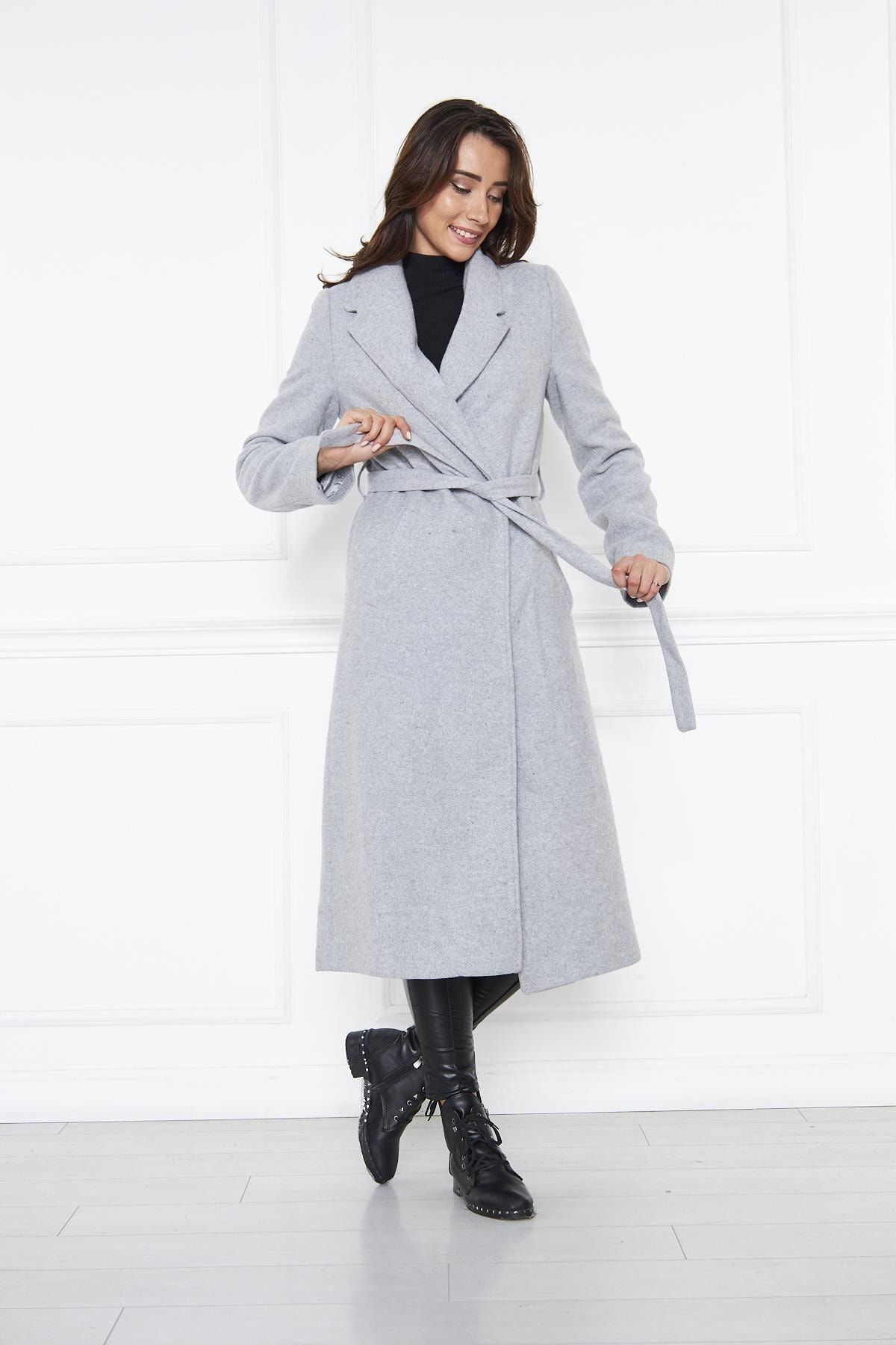 KADIN KAŞE KABAN ASTARLI KUŞAKLI