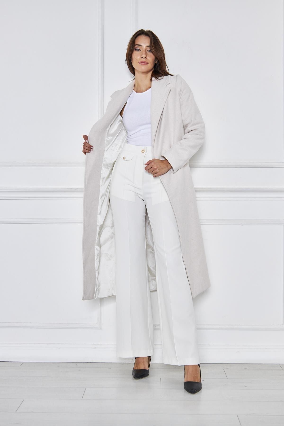 KADIN KAŞE KABAN ASTARLI KUŞAKLI