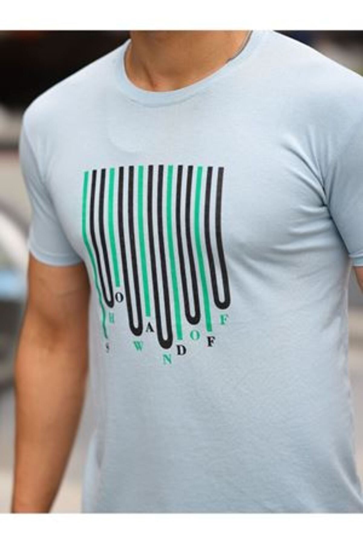 Baskılı Sıfır Yaka T-Shirt