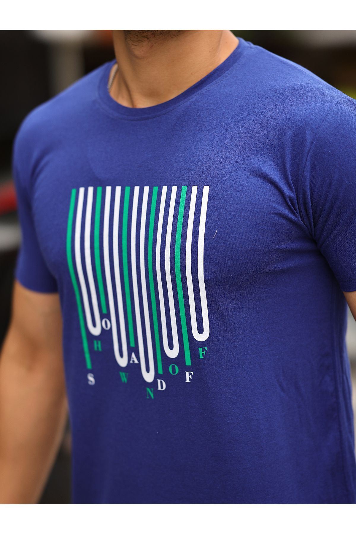 Baskılı Sıfır Yaka T-Shirt