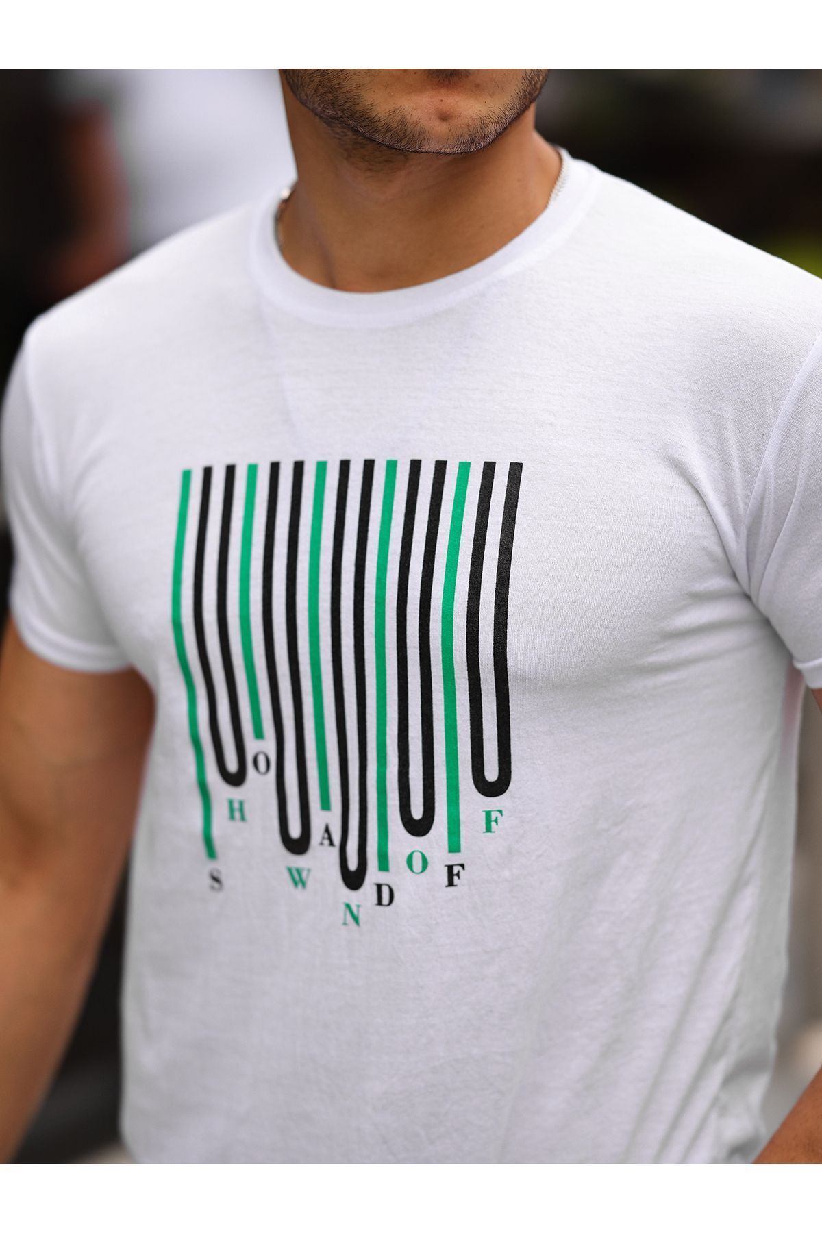 Baskılı Sıfır Yaka T-Shirt