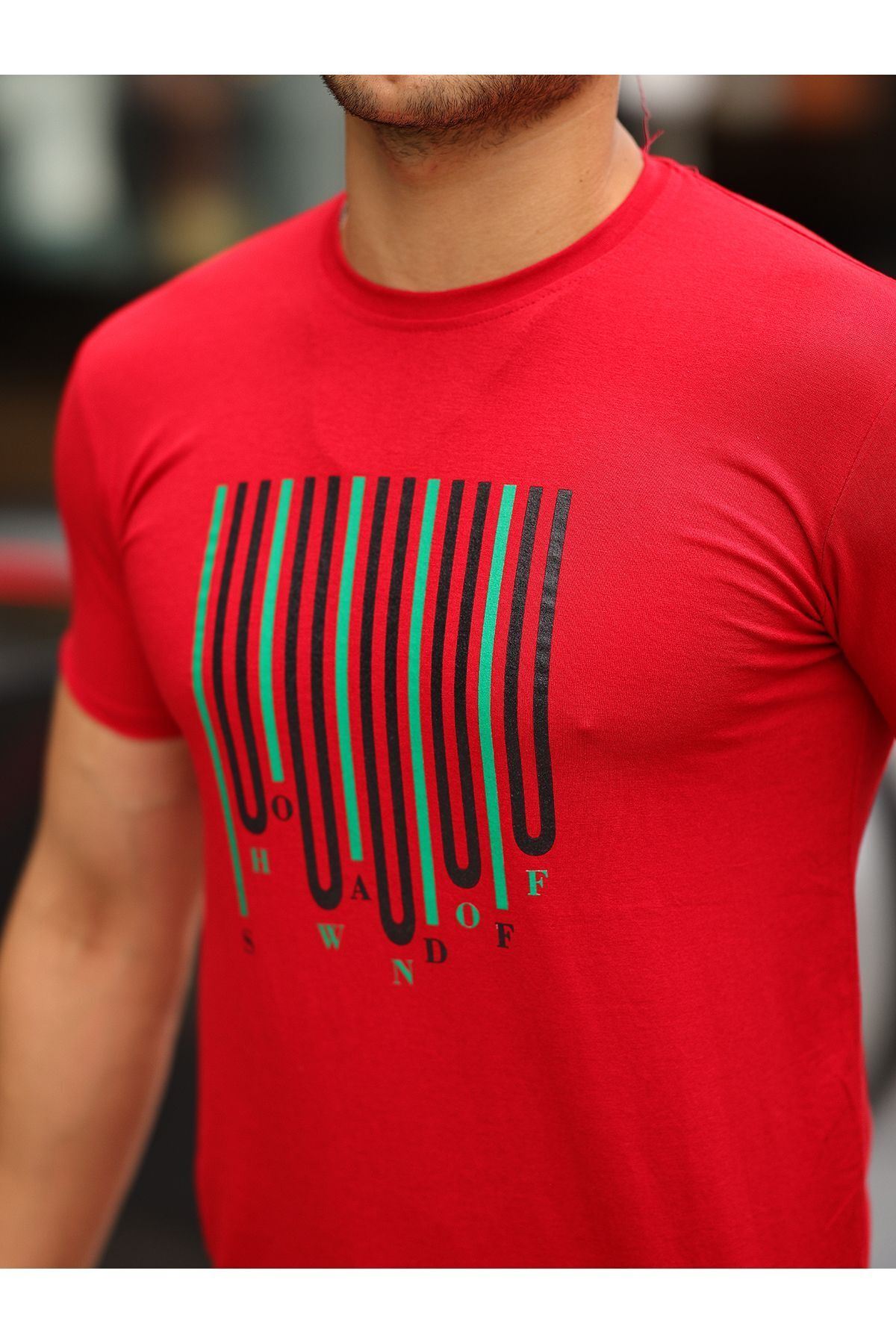 Baskılı Sıfır Yaka T-Shirt