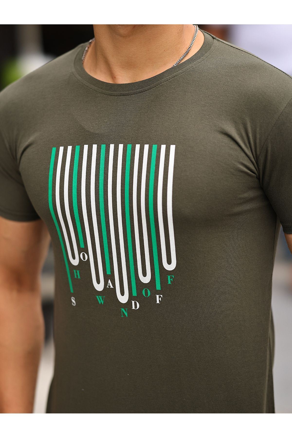 Baskılı Sıfır Yaka T-Shirt