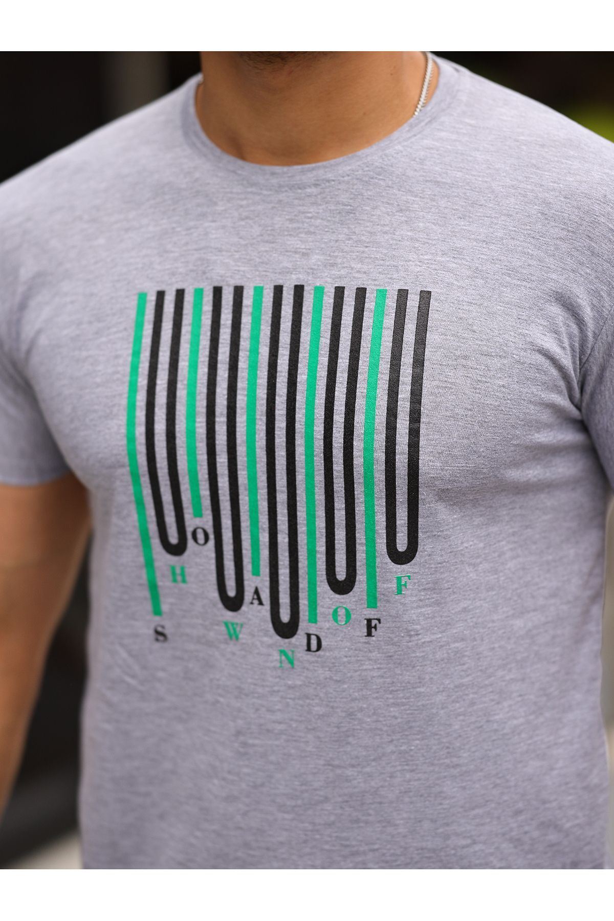 Baskılı Sıfır Yaka T-Shirt