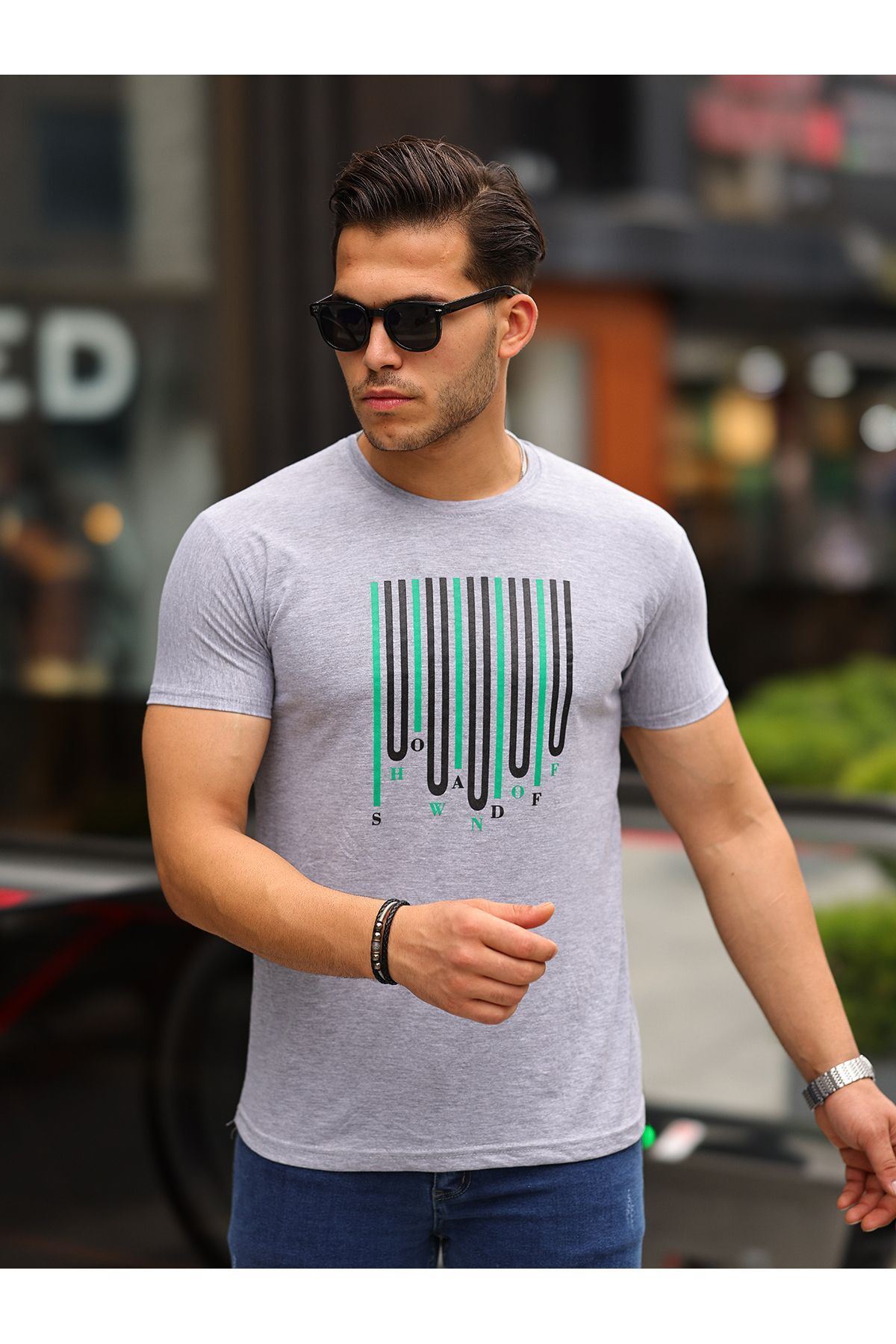 Baskılı Sıfır Yaka T-Shirt