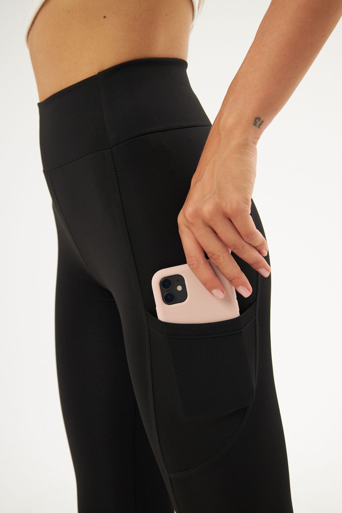 Karyukalı Oval Cepli Tam Boy Tayt