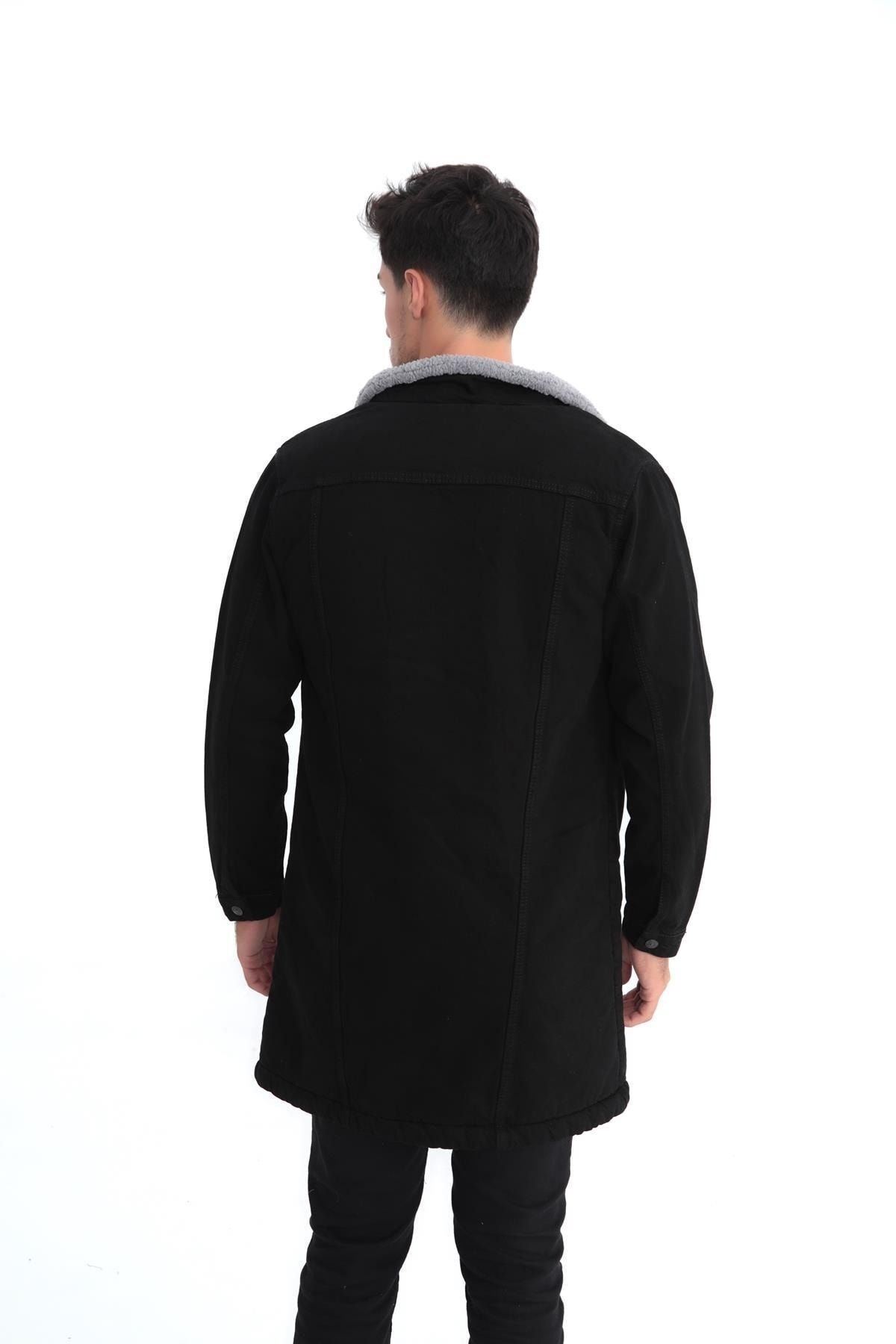 Erkek Içi Kürklü Kot Ceket