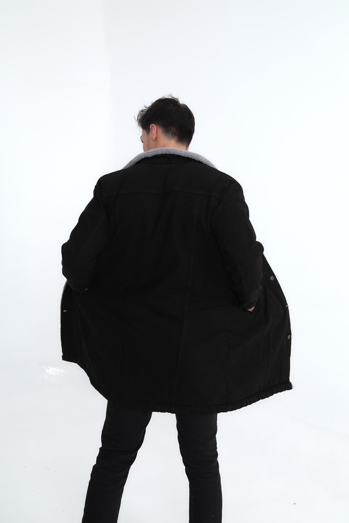 Erkek Içi Kürklü Kot Ceket