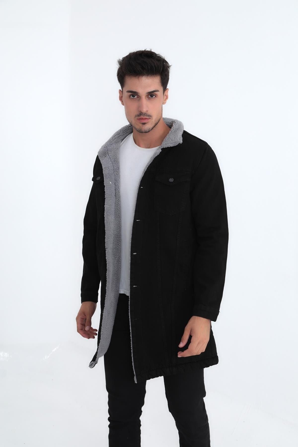 Erkek Içi Kürklü Kot Ceket