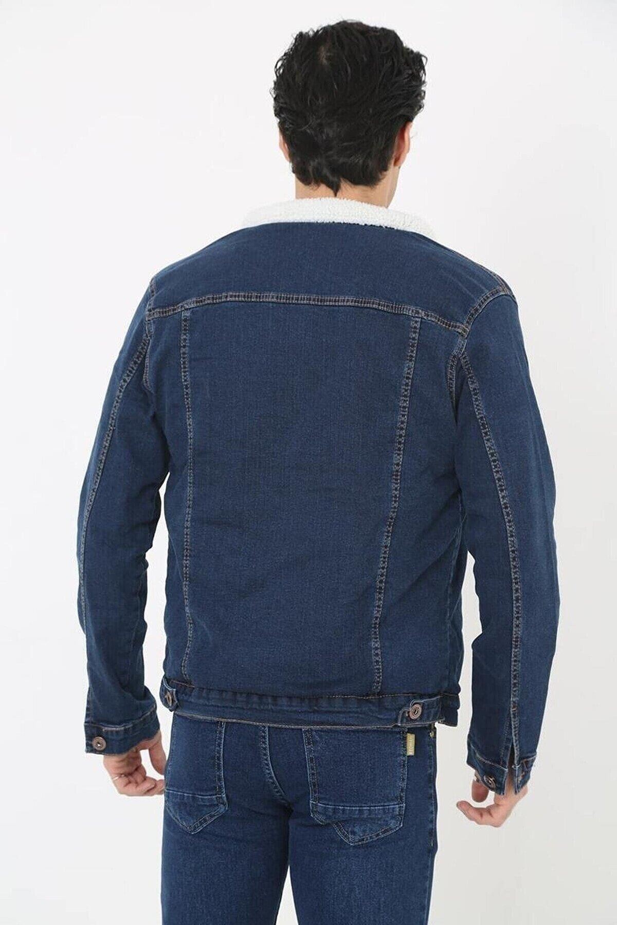 Erkek Içi Kürklü Kot Ceket