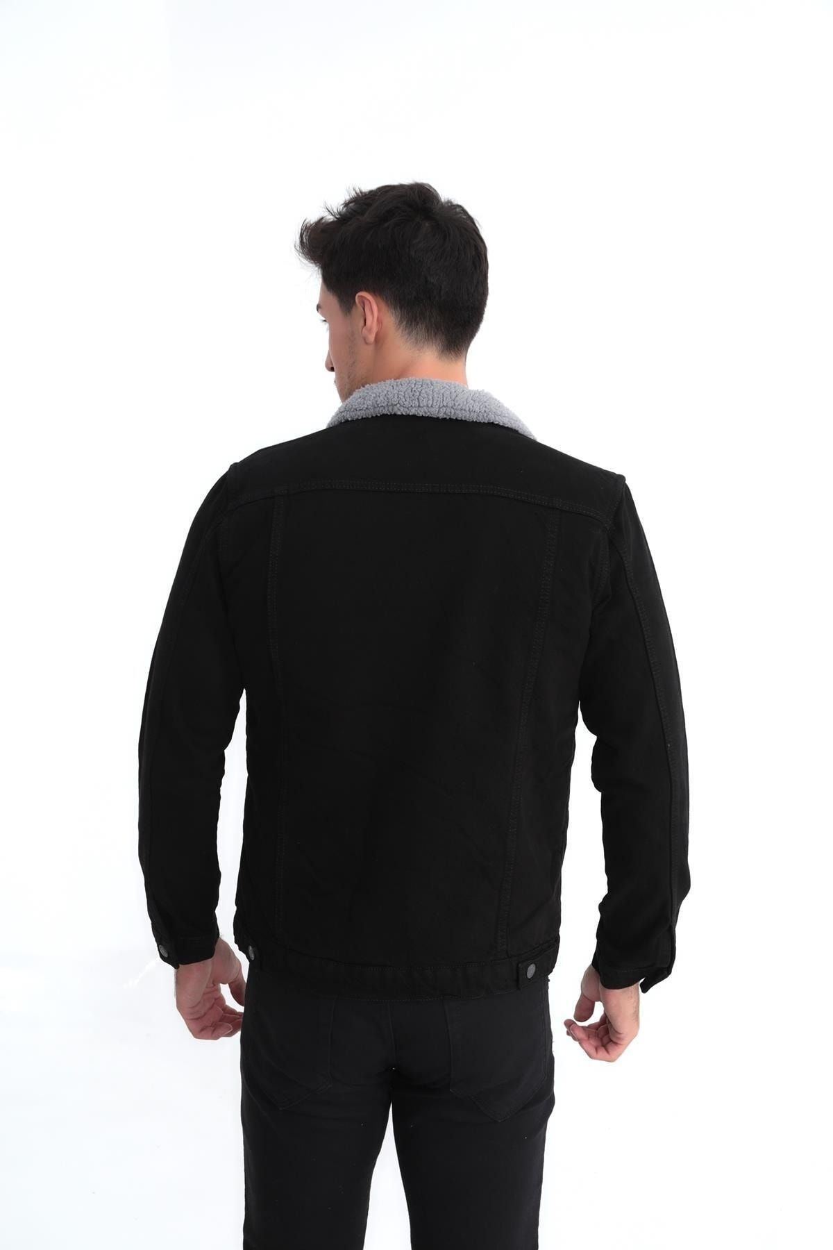Erkek Içi Kürklü Kot Ceket