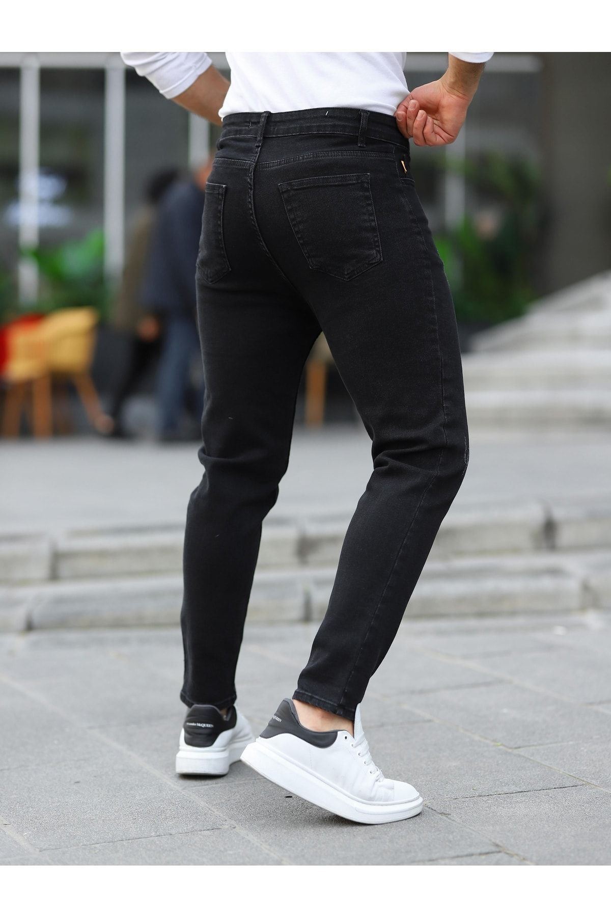 Erkek Likralı Boyfriend Jean Denim Kot Pantolon