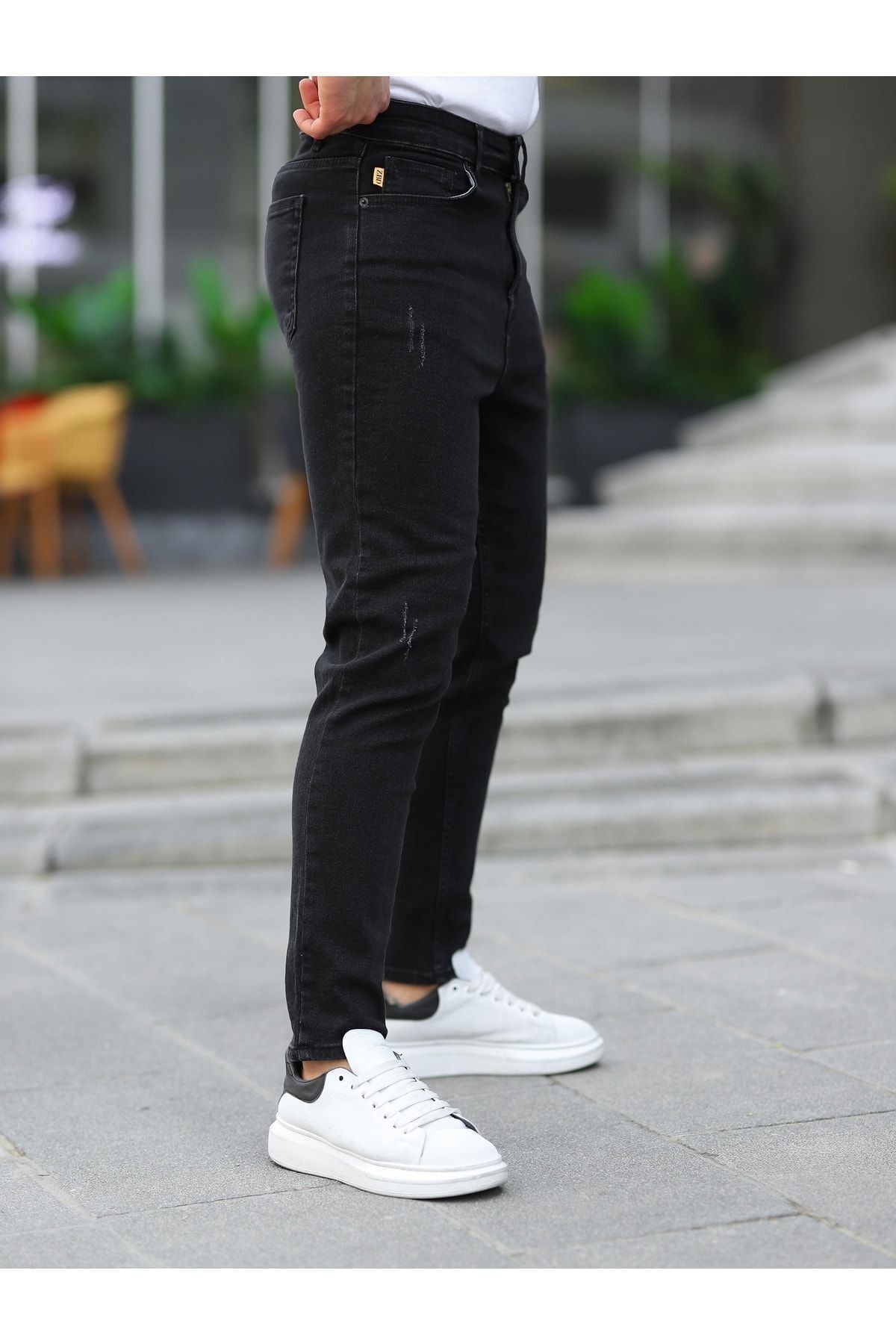 Erkek Likralı Boyfriend Jean Denim Kot Pantolon