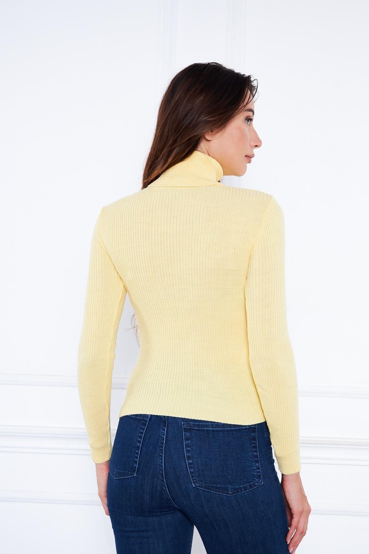 Kadın Balıkçı Yaka Fitilli Kazak