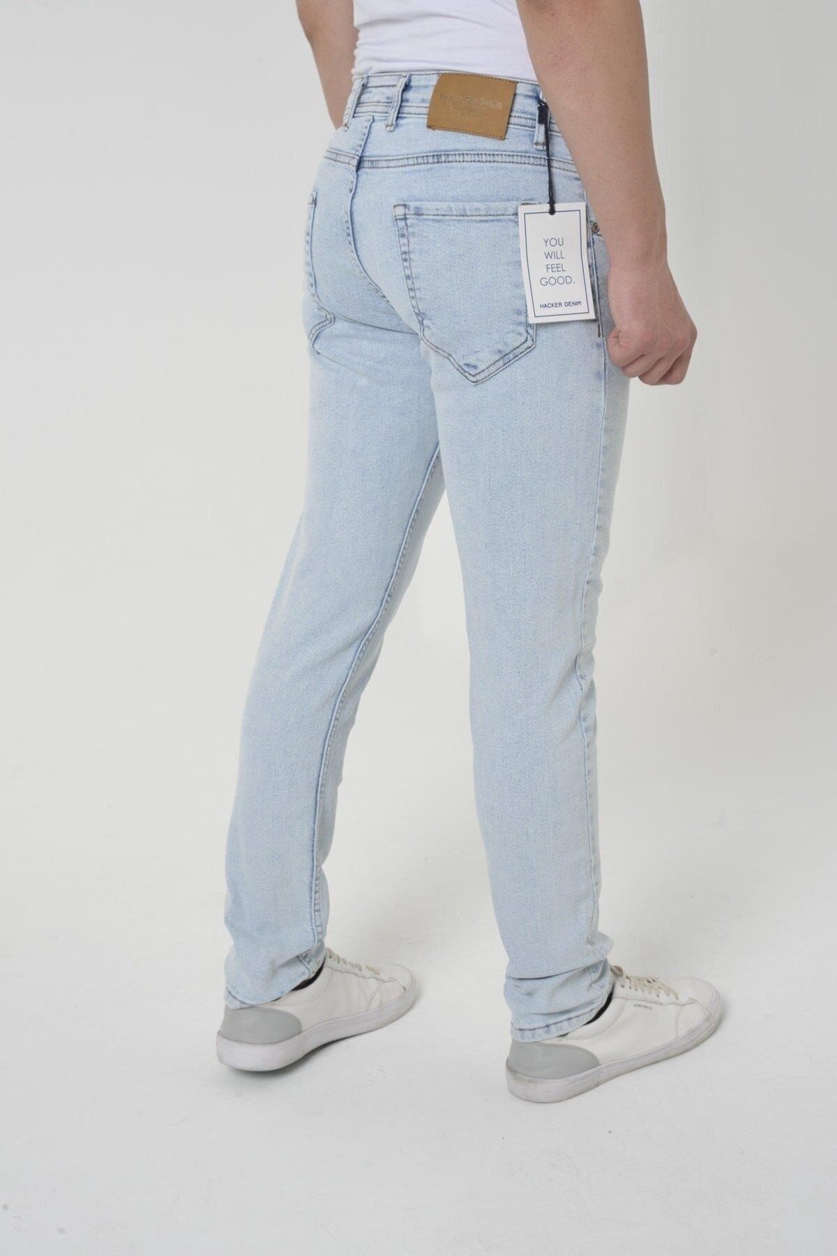 Erkek Slim Fit Likralı Denim Kot Pantolon