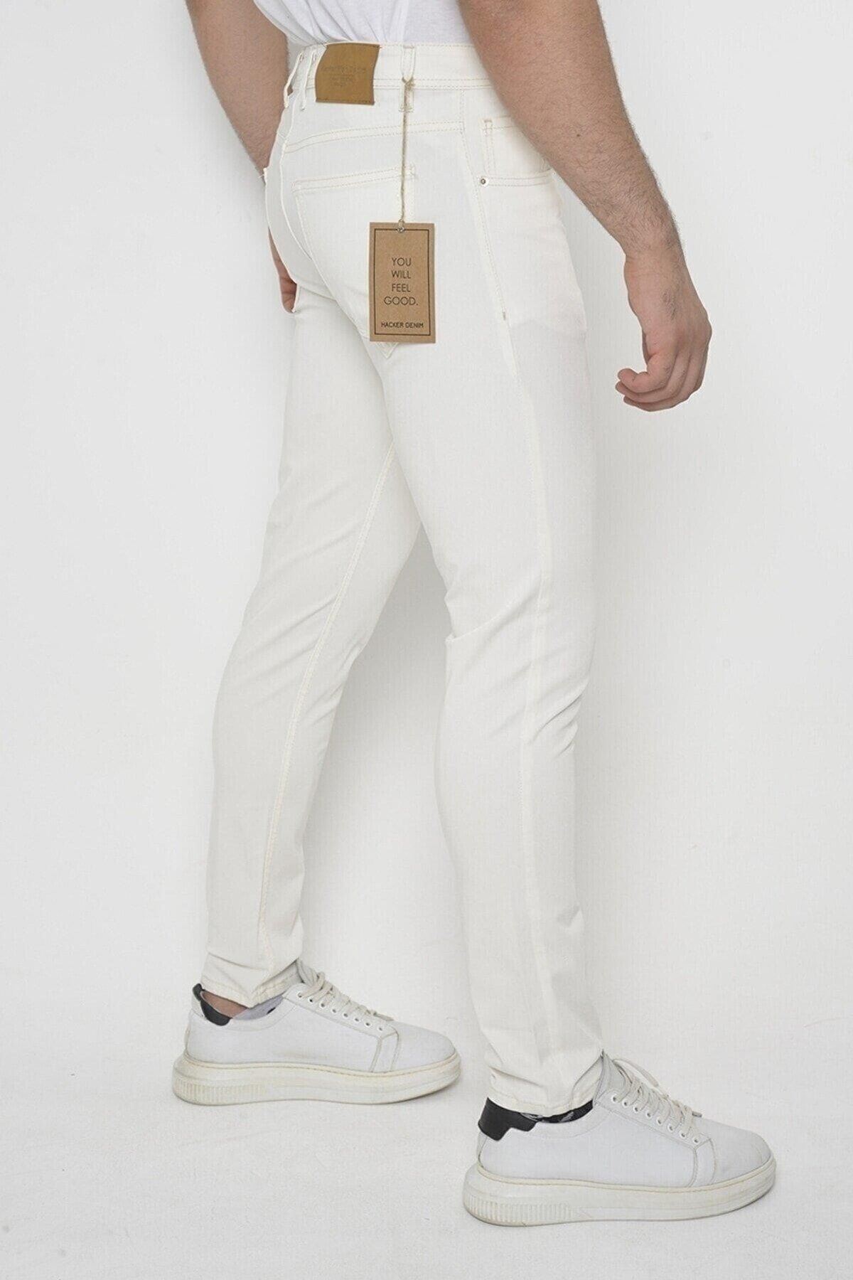 Erkek Slim Fit Likralı Denim Kot Pantolon