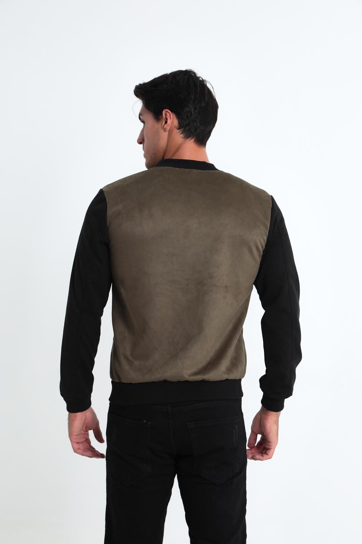 Erkek Dar Kesim Nubuk Süet Astarsız Likralı Su Itici Kolej Ceket