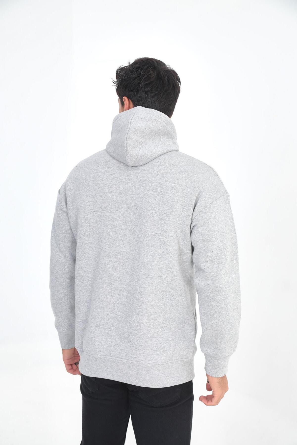 Erkek Oversize Kanguru Cep Sweatshirt
