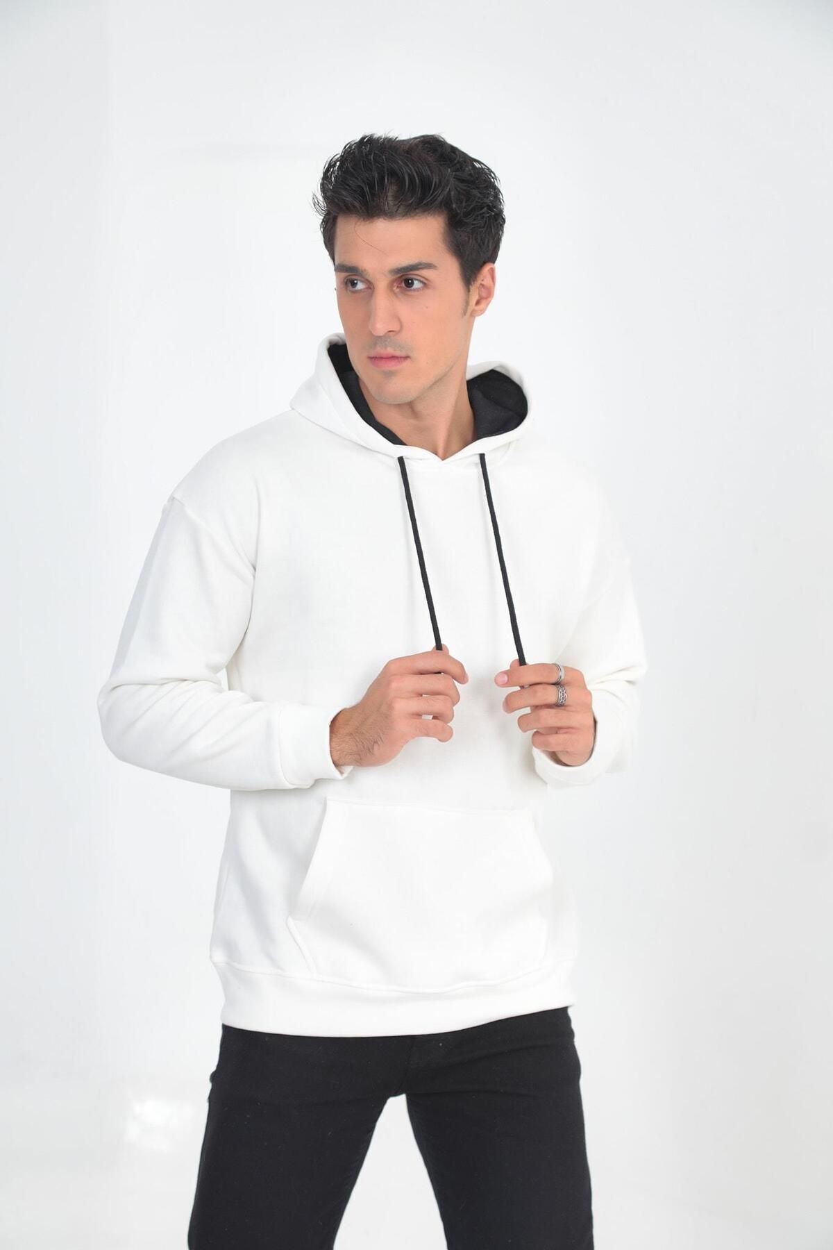 Erkek Oversize Kanguru Cep Sweatshirt