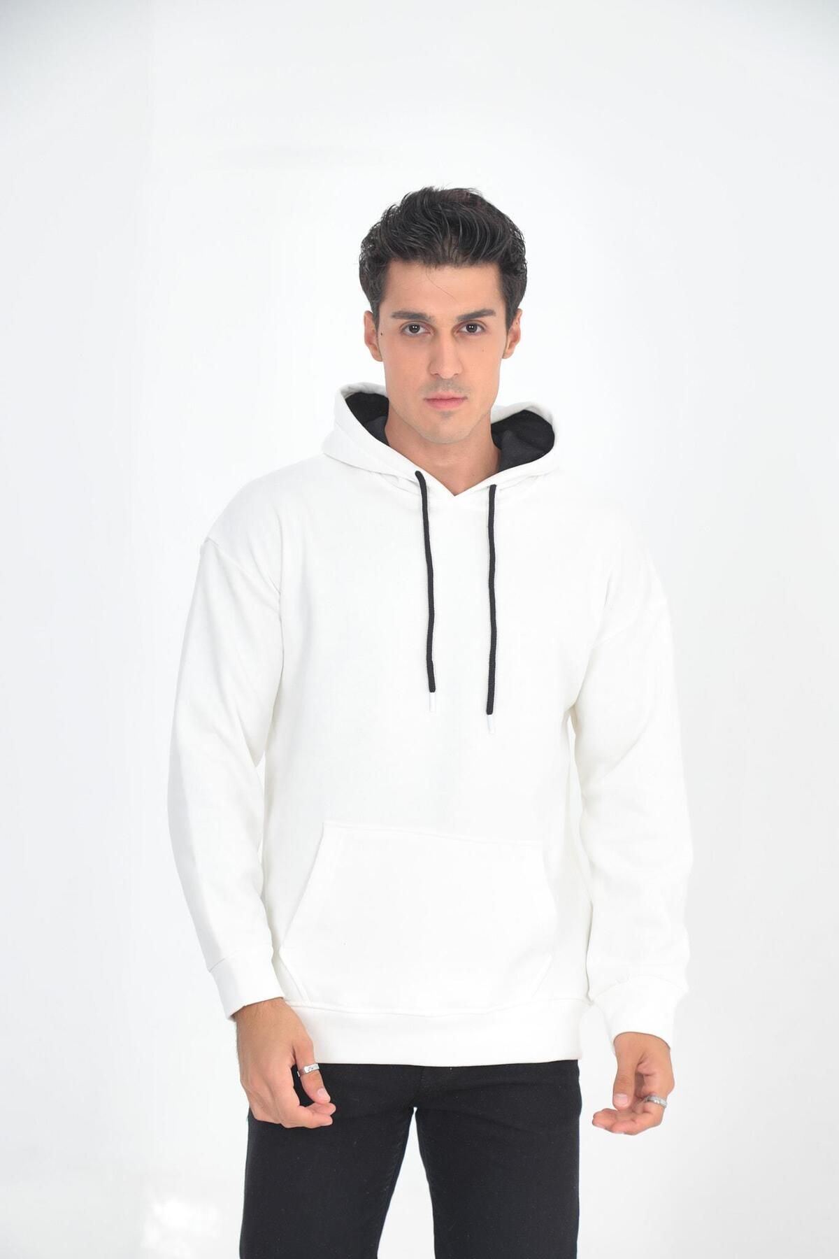 Erkek Oversize Kanguru Cep Sweatshirt