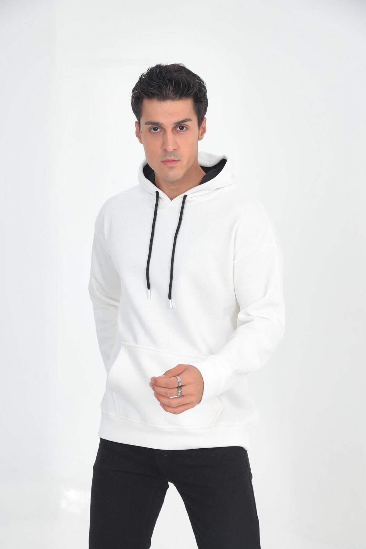 Erkek Oversize Kanguru Cep Sweatshirt