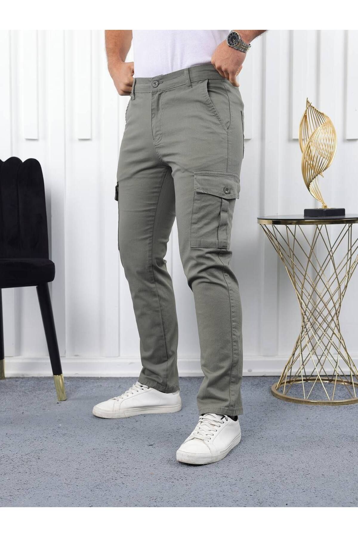 ERKEK KÖRÜKLÜ JOGGER PAÇA LASTİKSİZ PANTOLON