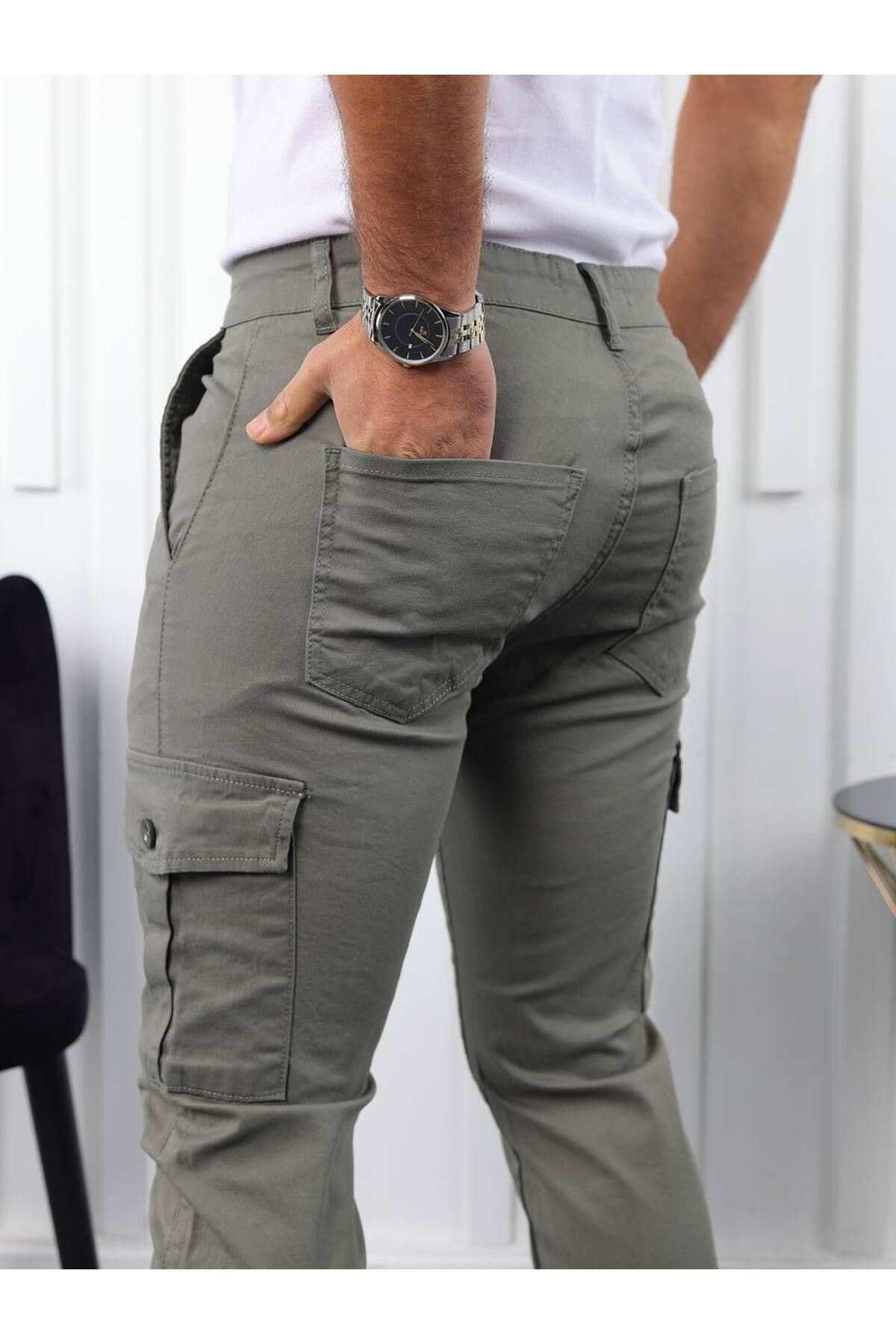 ERKEK KÖRÜKLÜ JOGGER PAÇA LASTİKSİZ PANTOLON