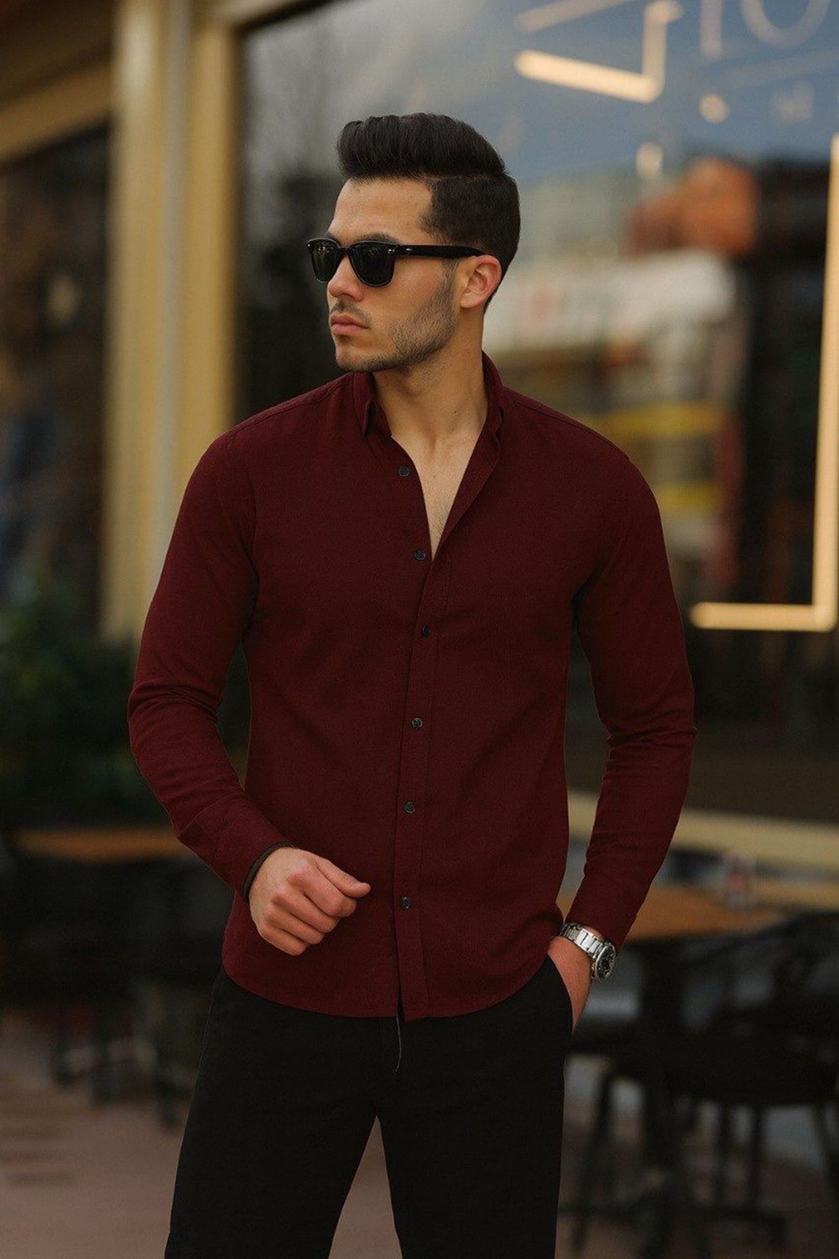 Erkek Klasik Slim Fit Gömlek