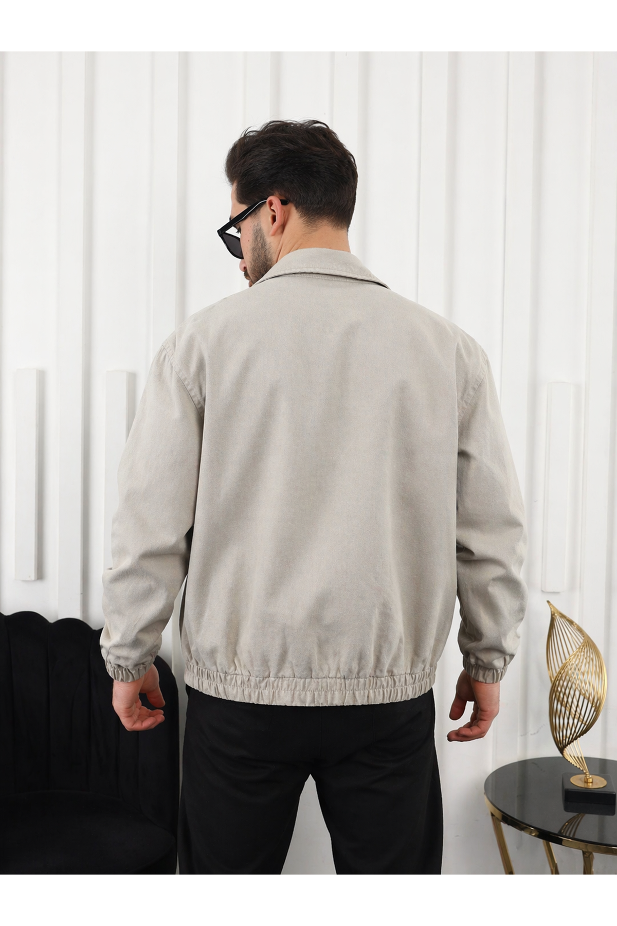 Erkek Mevsimlik Premium Vizon Oversize Bomber Ceket