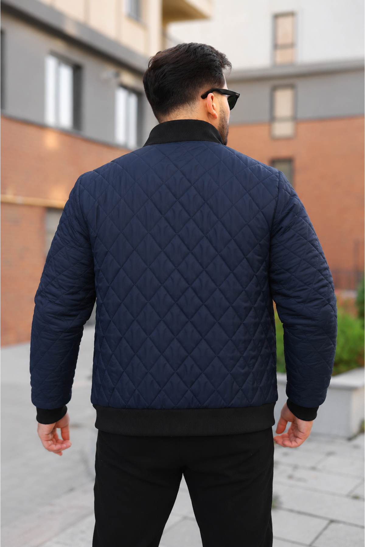 Erkek Premium Comfort Kapitone Lacivert Kışlık Mont