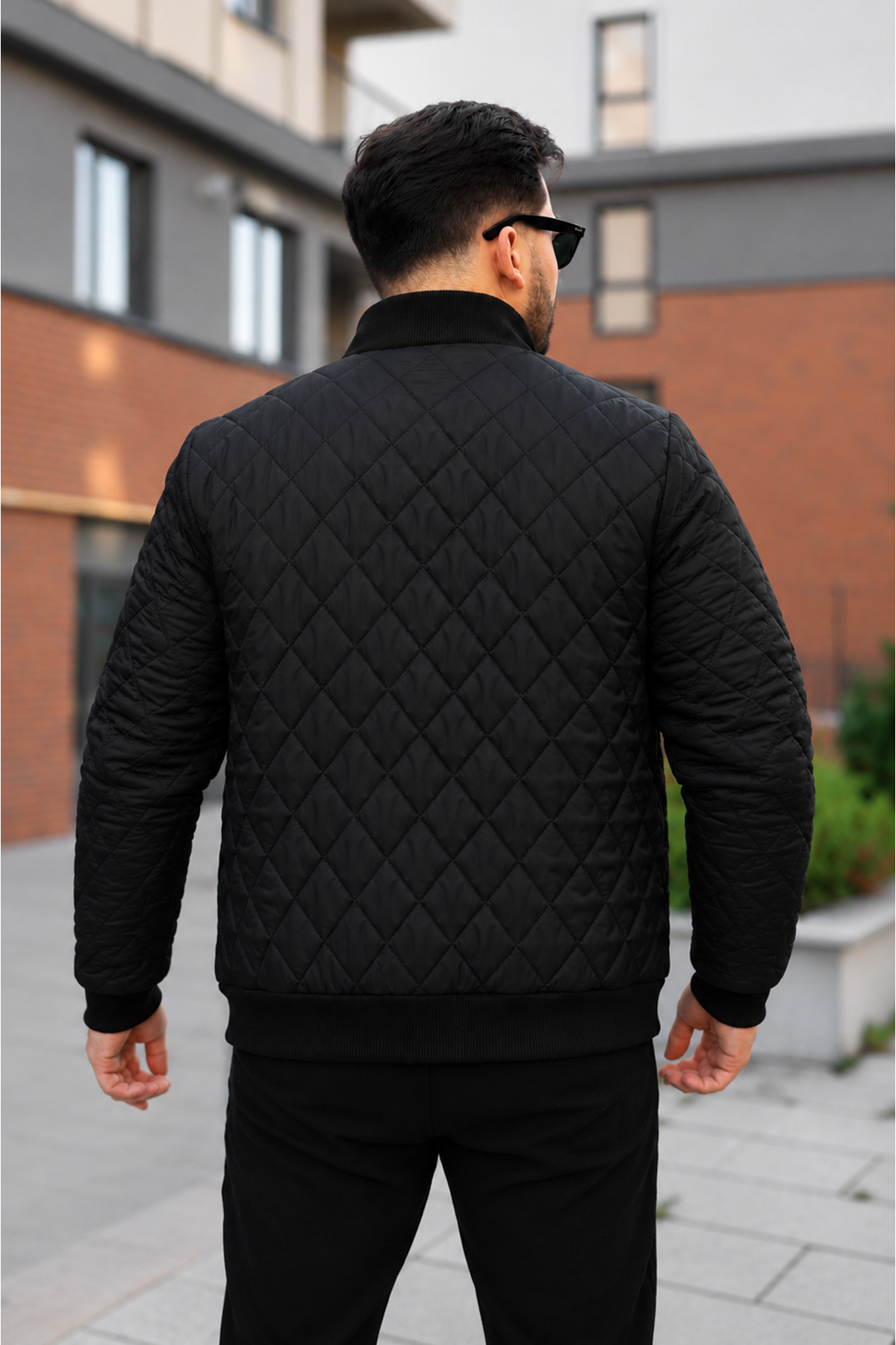 Erkek Premium Comfort Kapitone Siyah Kışlık Mont