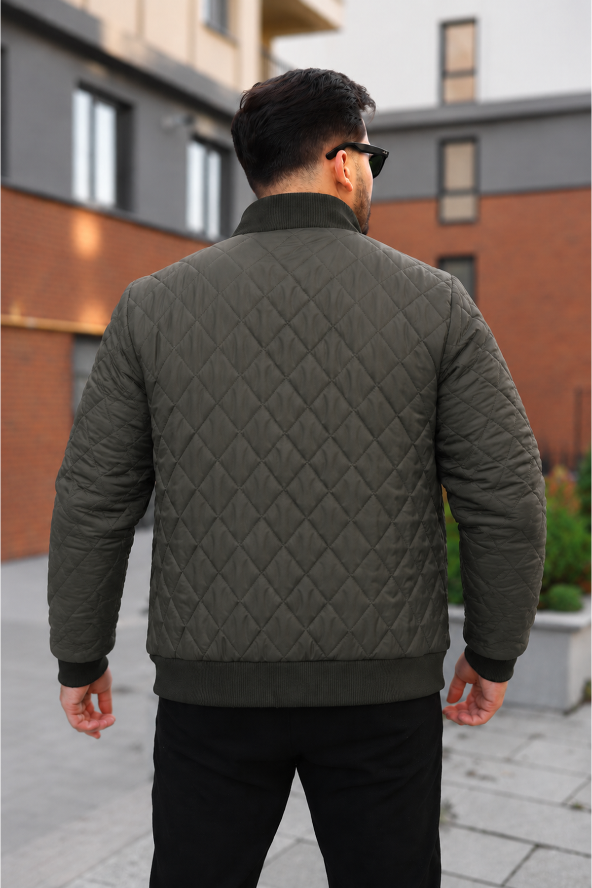 Erkek Premium Comfort Kapitone Haki Kışlık Mont