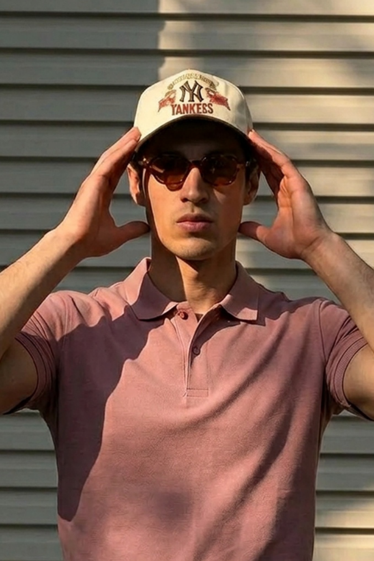 Erkek Klasik Slim Fit Pembe Polo Yaka Tişört