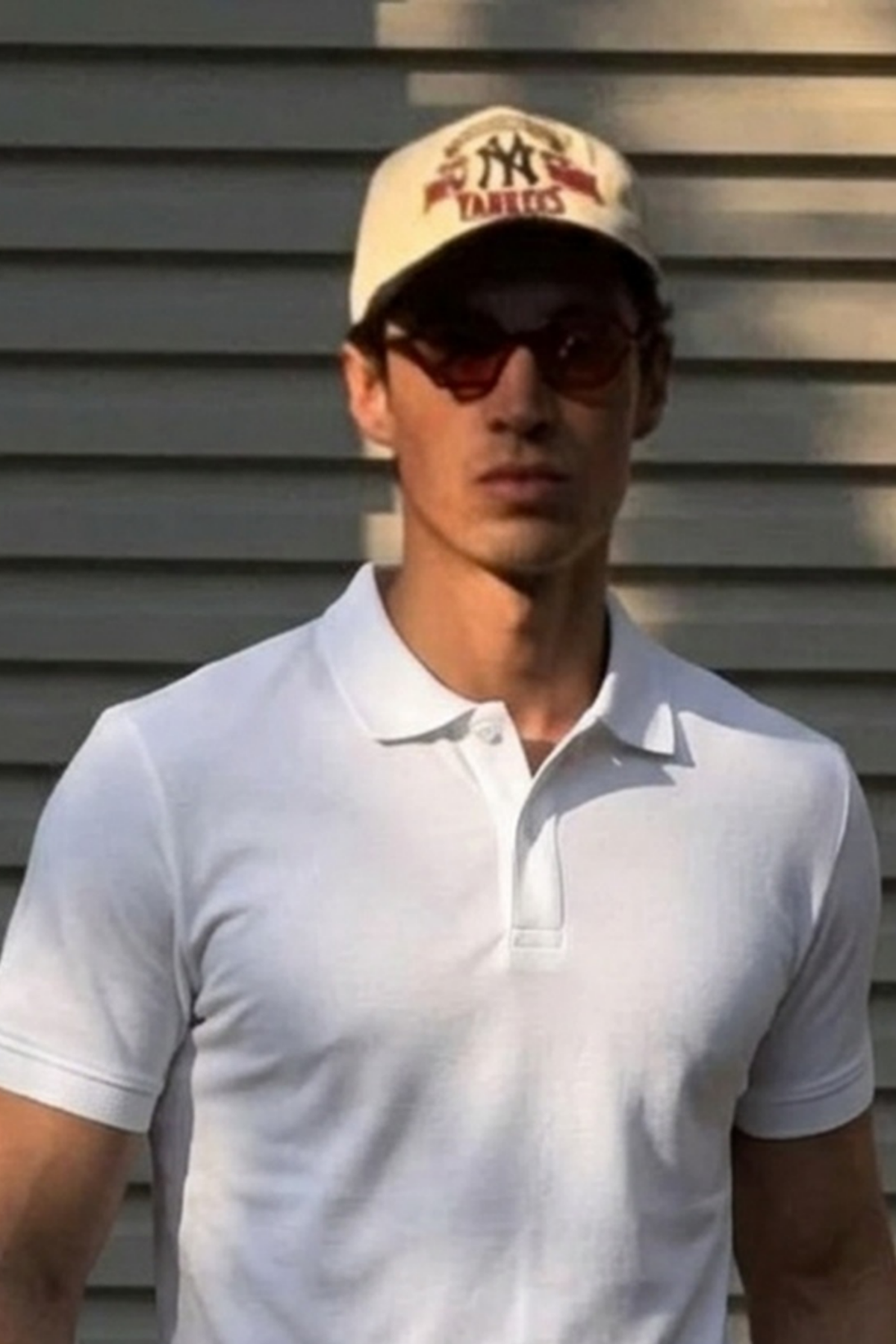 Erkek Klasik Slim Fit Beyaz Polo Yaka Tişört