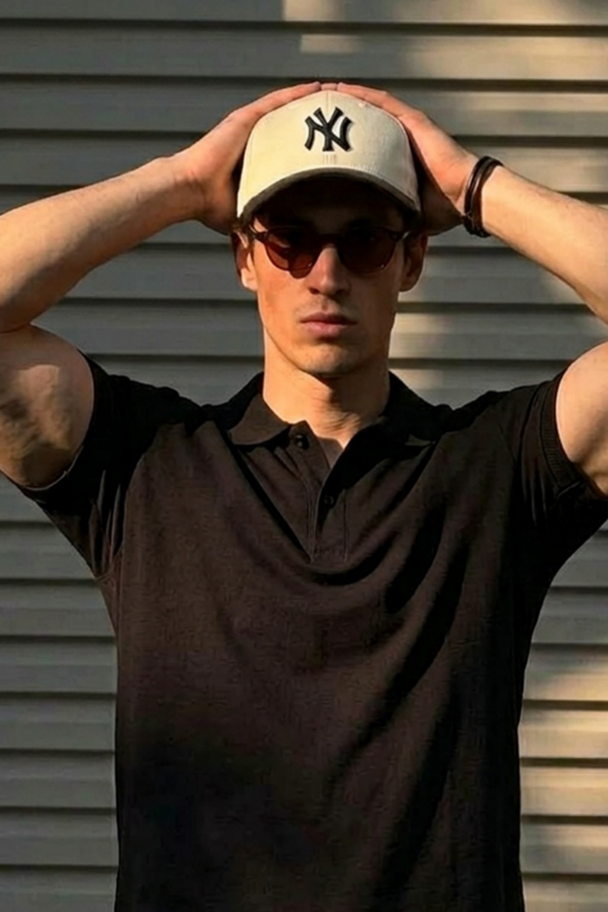 Erkek Klasik Slim Fit Siyah Polo Yaka Tişört