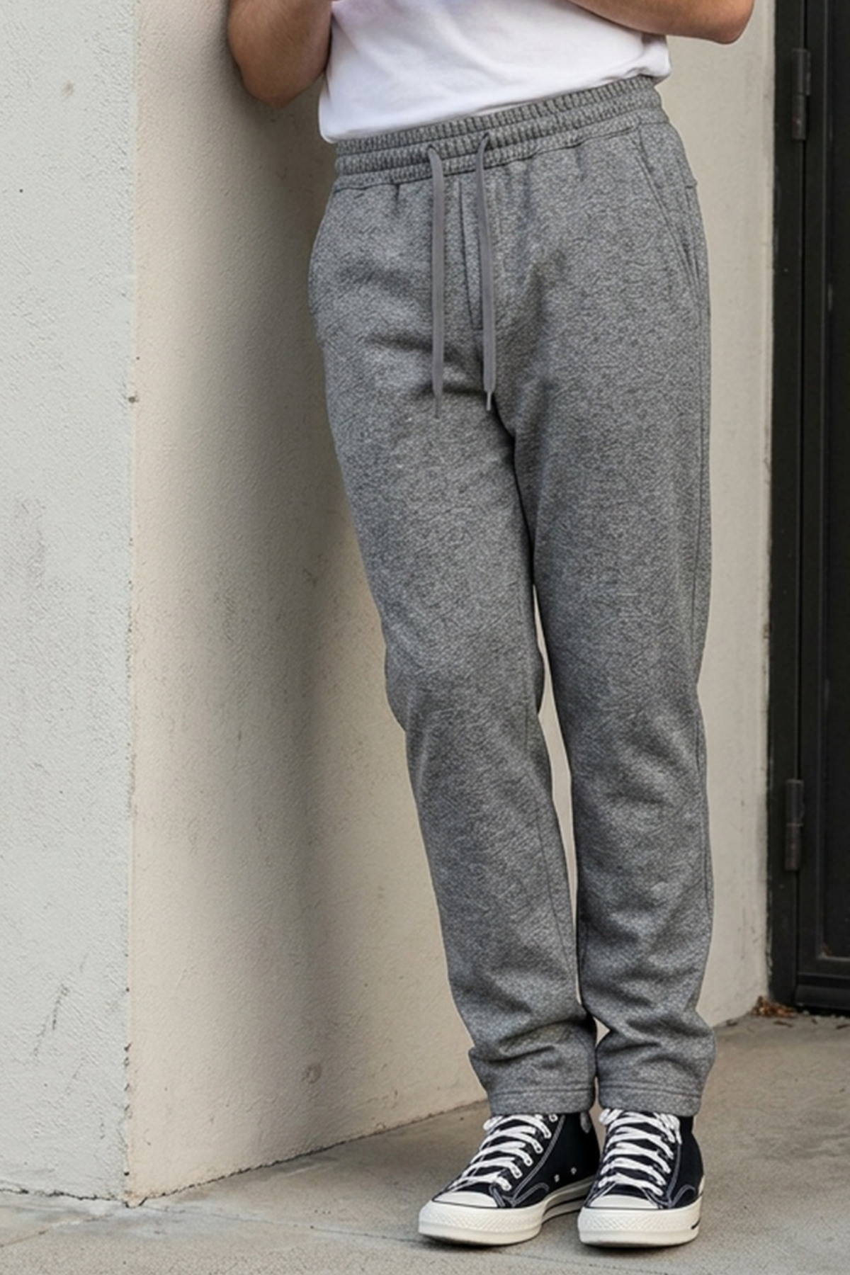 Erkek Lastikli Çift Cepli Antrasit Jogger Pantolon
