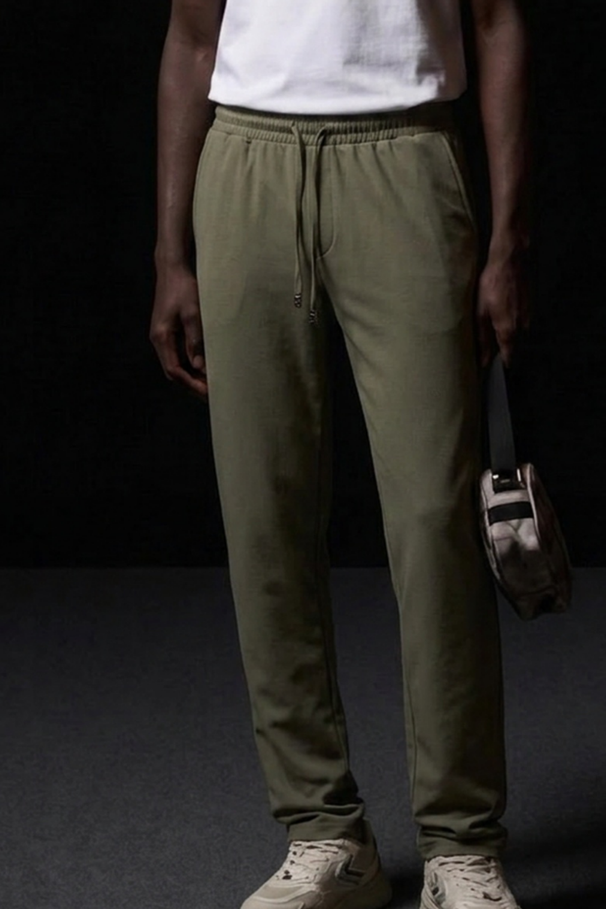 Erkek Relaxed Haki Baggy Pantolon
