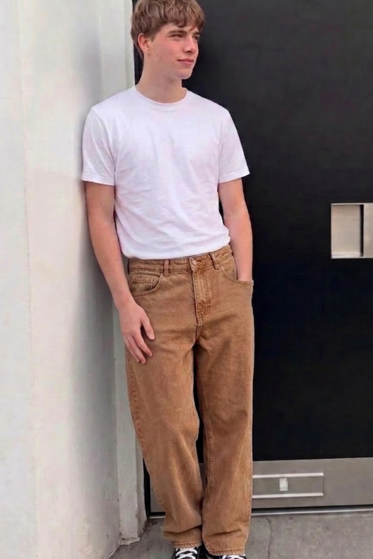 Erkek Bol Paça Kiremit Baggy Pantolon