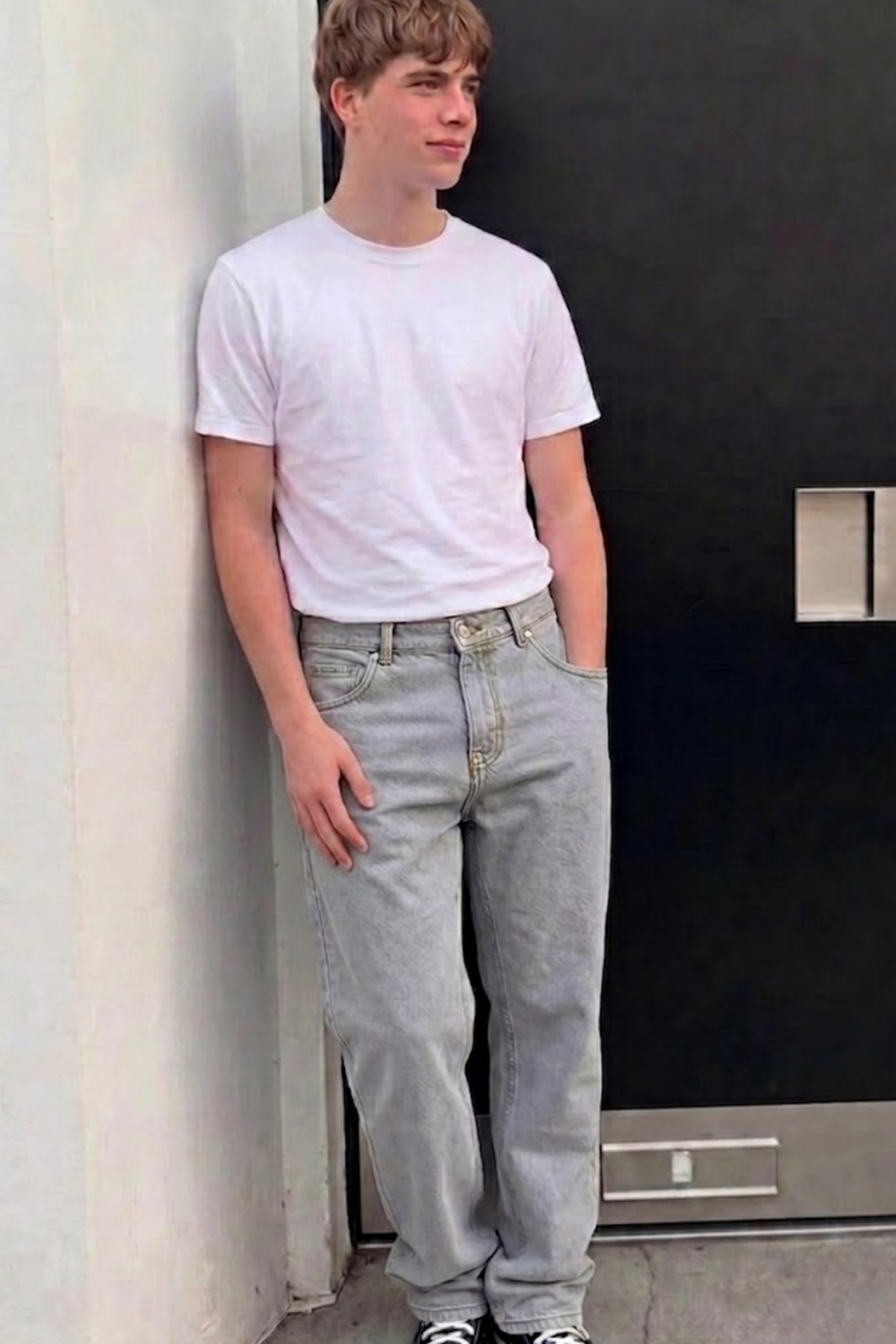Erkek Bol Paça Gri Baggy Pantolon