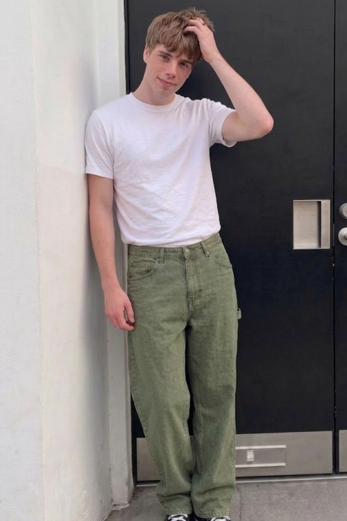 Erkek Bol Paça Haki Baggy Pantolon