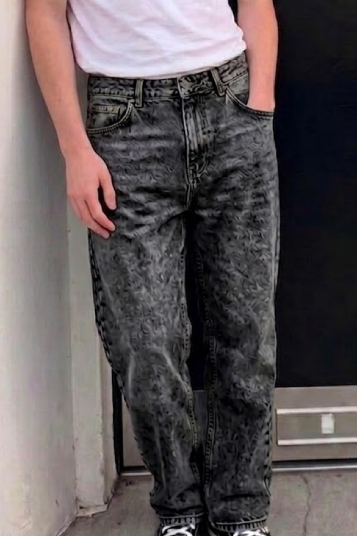 Erkek Bol Paça Füme Baggy Pantolon