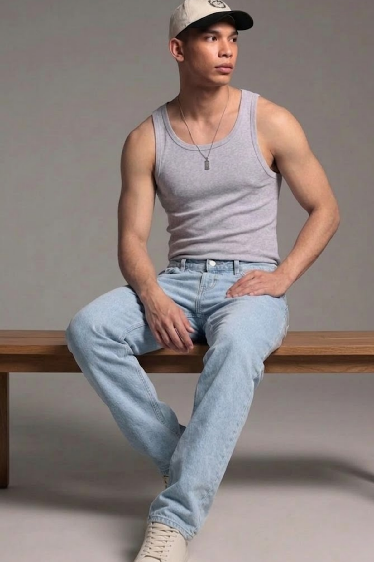 Erkek Relaxed Fit  5 Cepli Buz Mavi Kot Pantolon