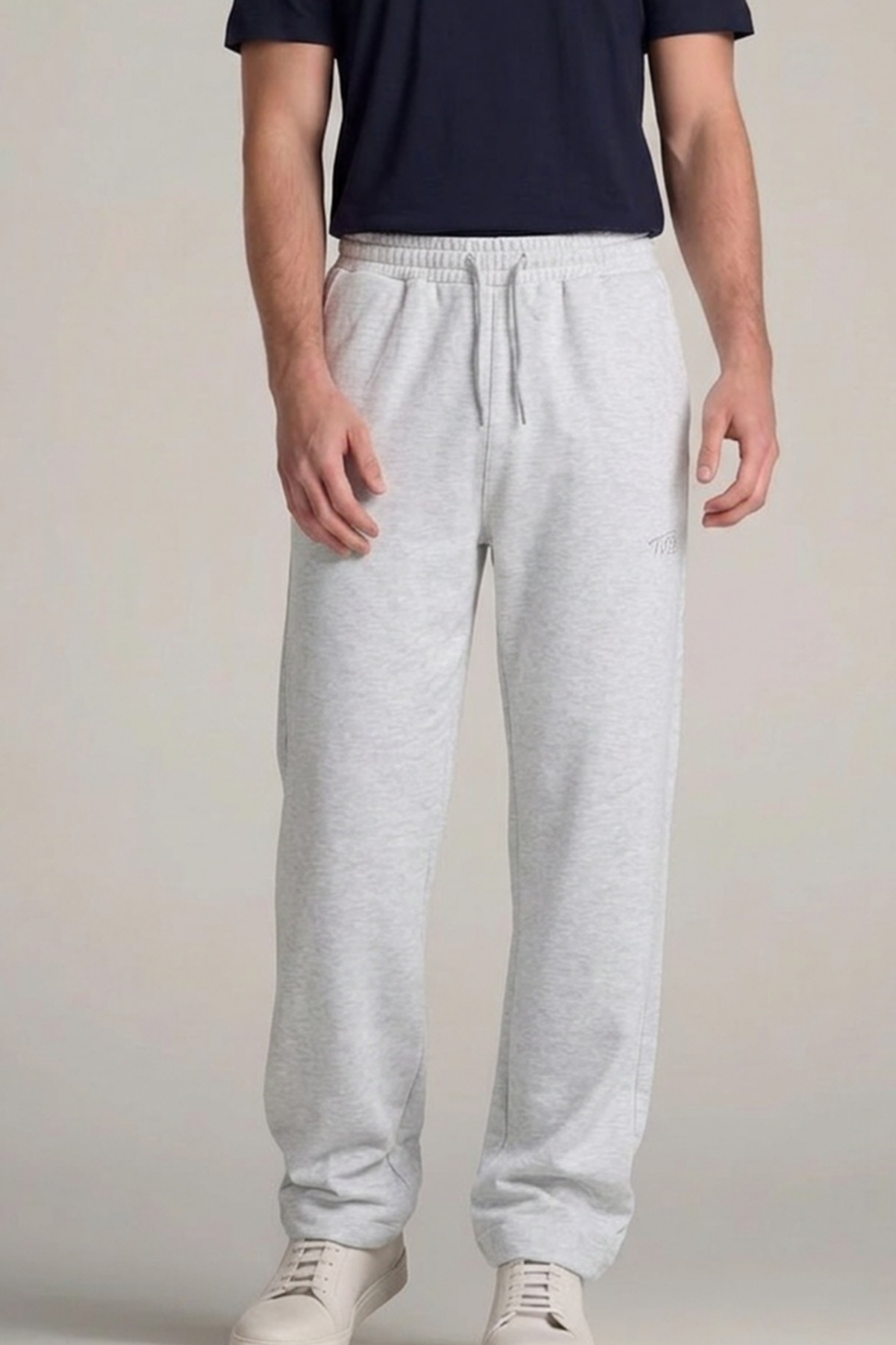 Erkek Trend Baskılı Beli Lastikli A.Gri Baggy Eşofman Altı