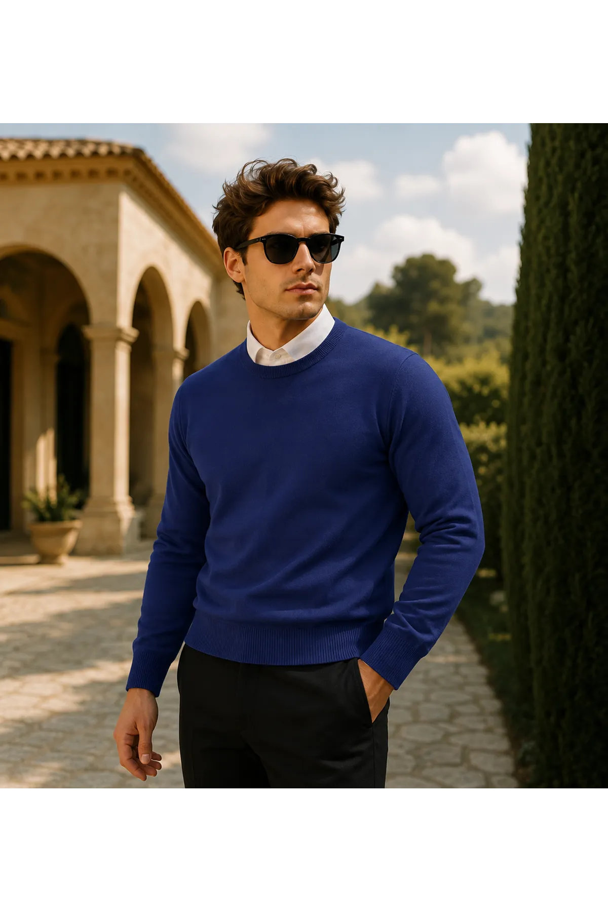 Erkek Premium Comfort Basic K.Lacivert Uzun Kazak