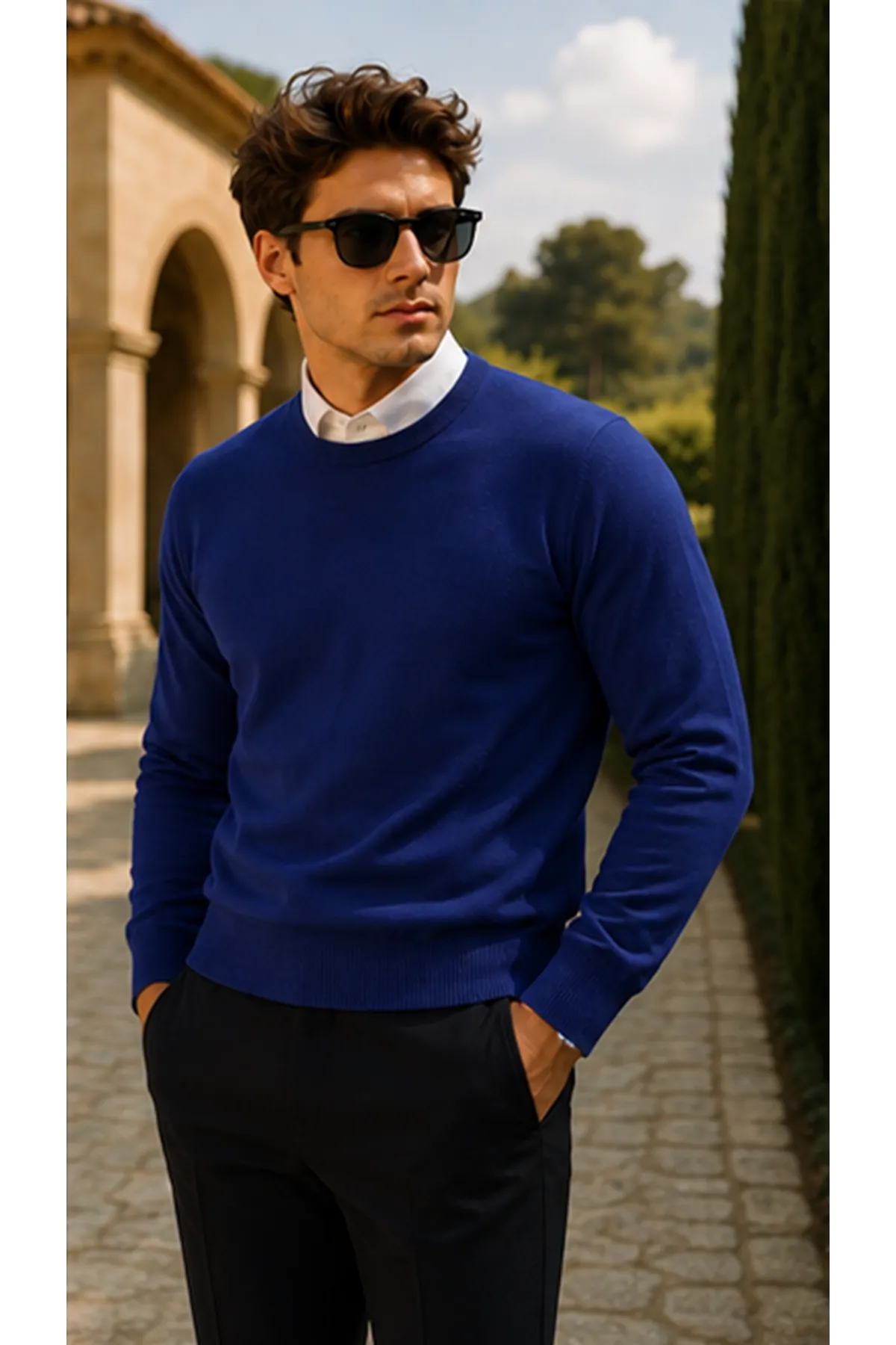 Erkek Premium Comfort Basic K.Lacivert Uzun Kazak