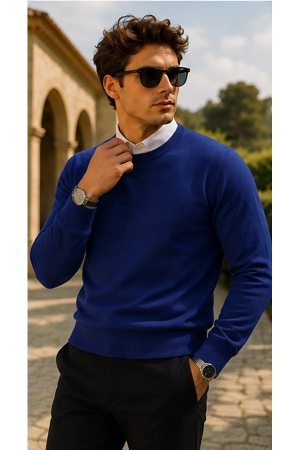 Erkek Premium Comfort Basic K.Lacivert Uzun Kazak