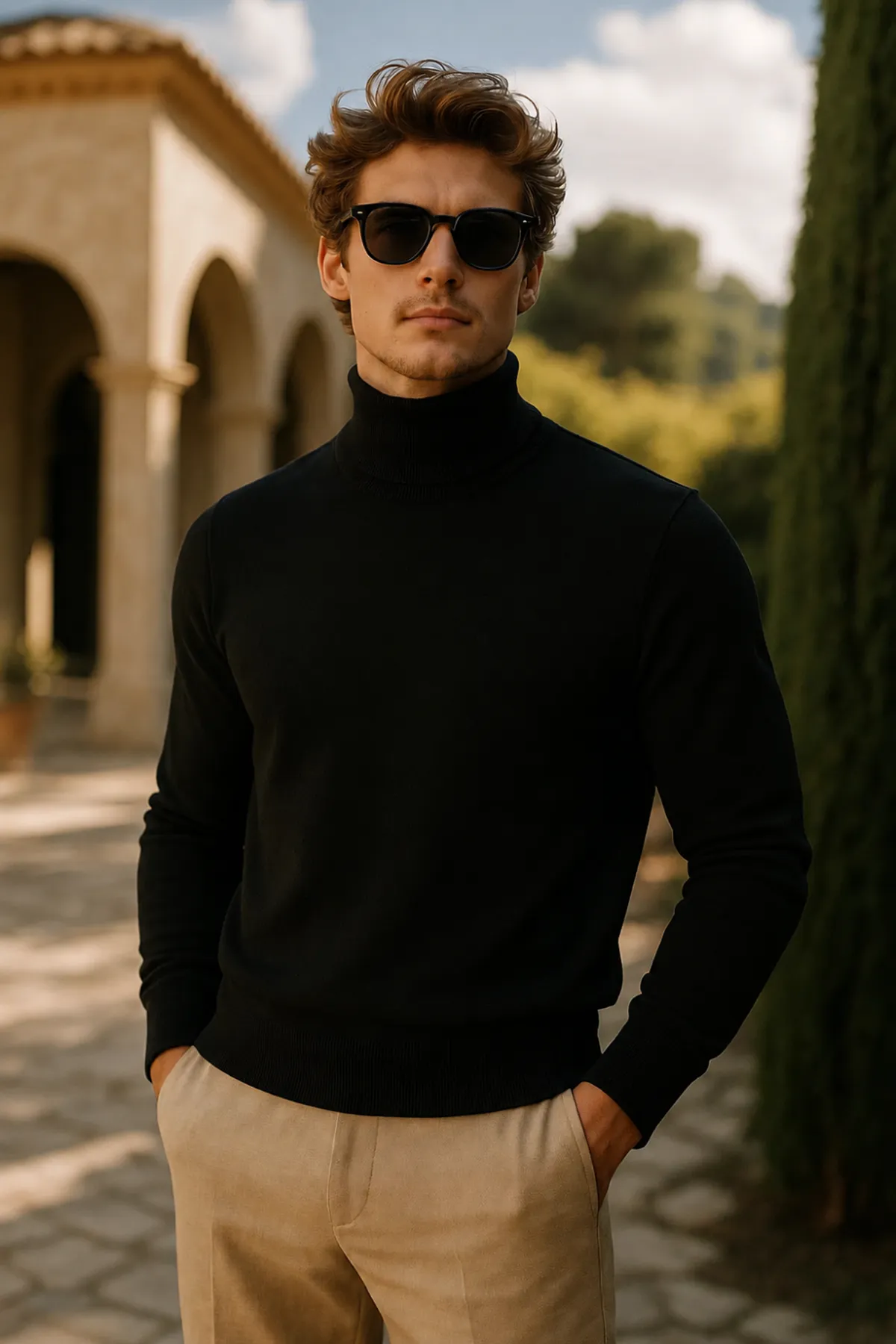 Erkek Kışlık Slim Fit A.Siyah Kazak