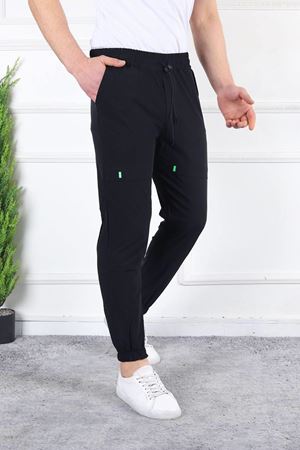 Erkek Slim Fit Jogger Alt Eşofman SİYAH
